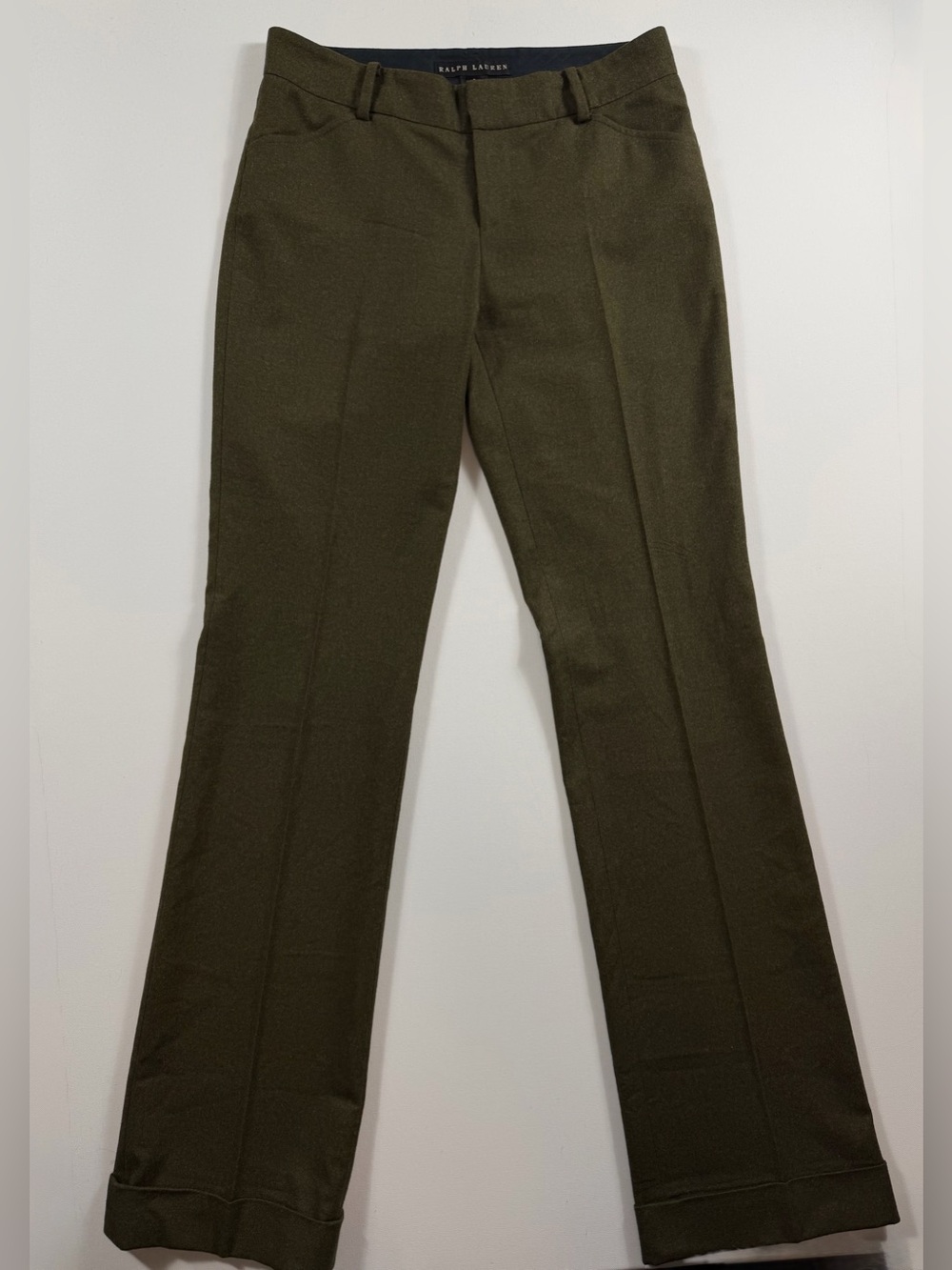 Vintage Ralph Lauren Black Label Pants Wool Angora Cashmere Olive USA 4 90’s Y2K
